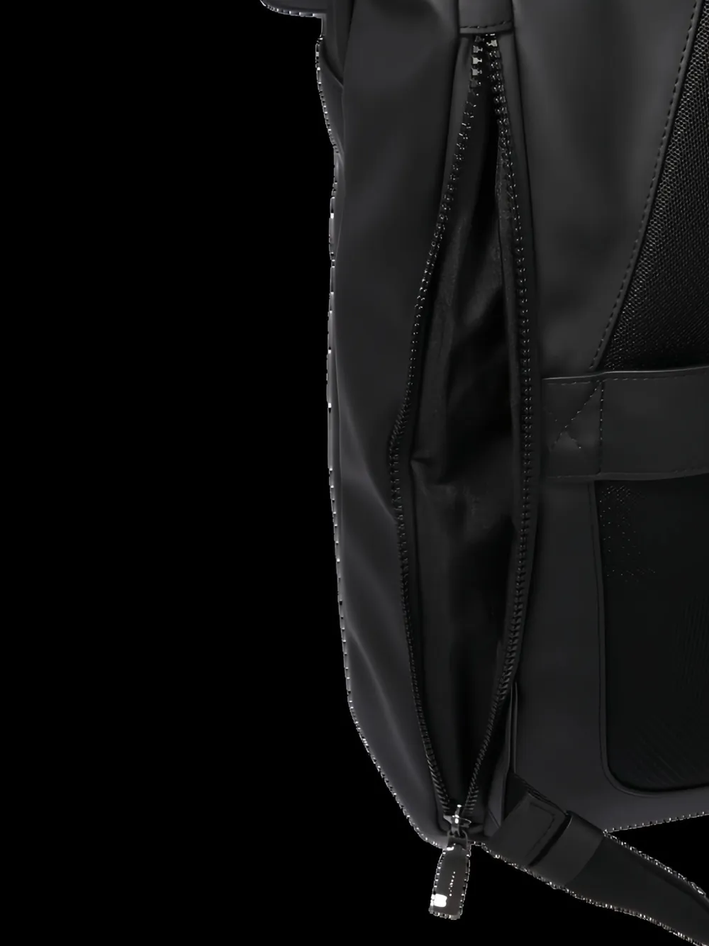 Lancel Victor Roll-top Backpack In Black