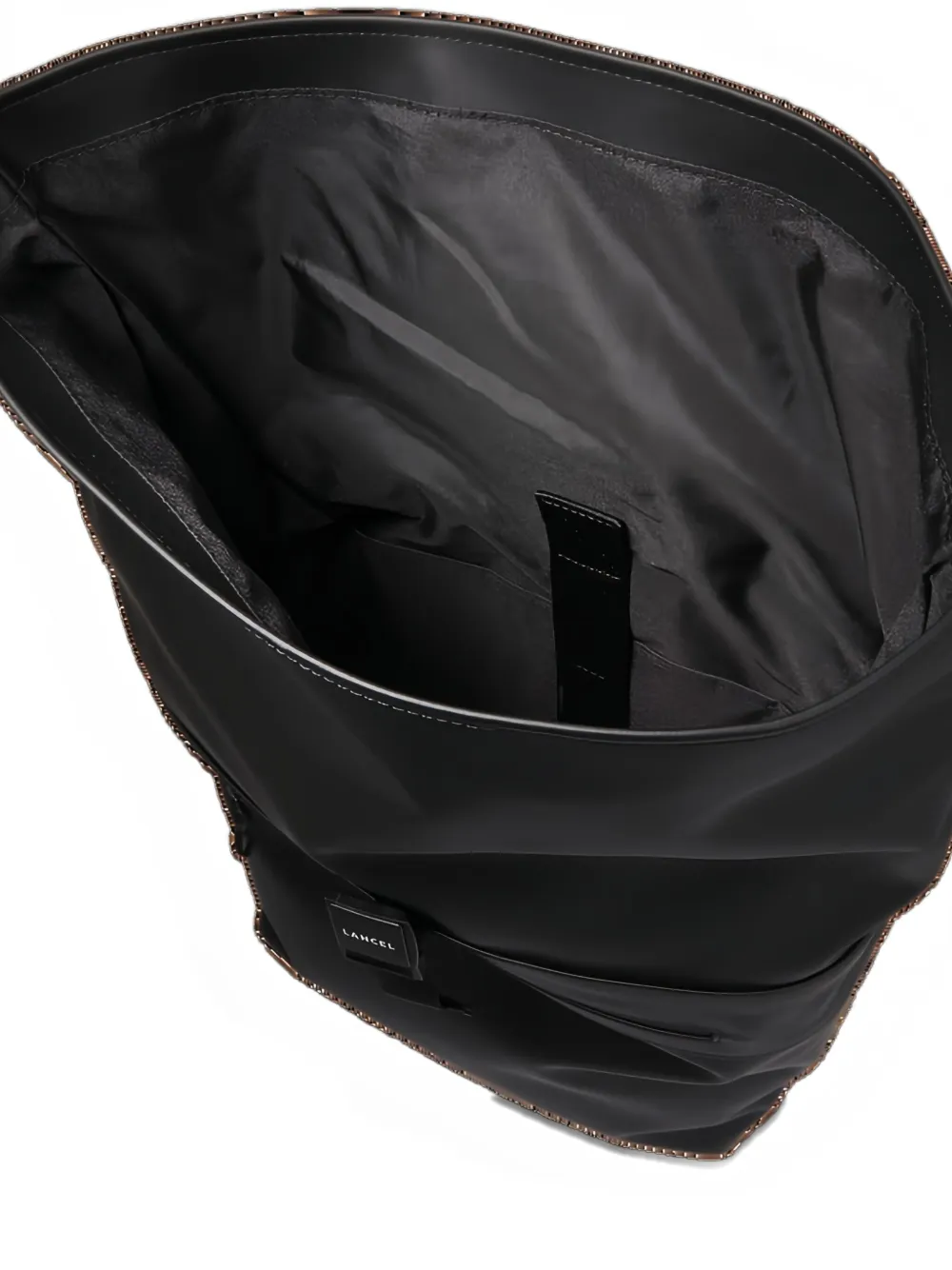 Lancel Victor Roll-top Backpack In Black