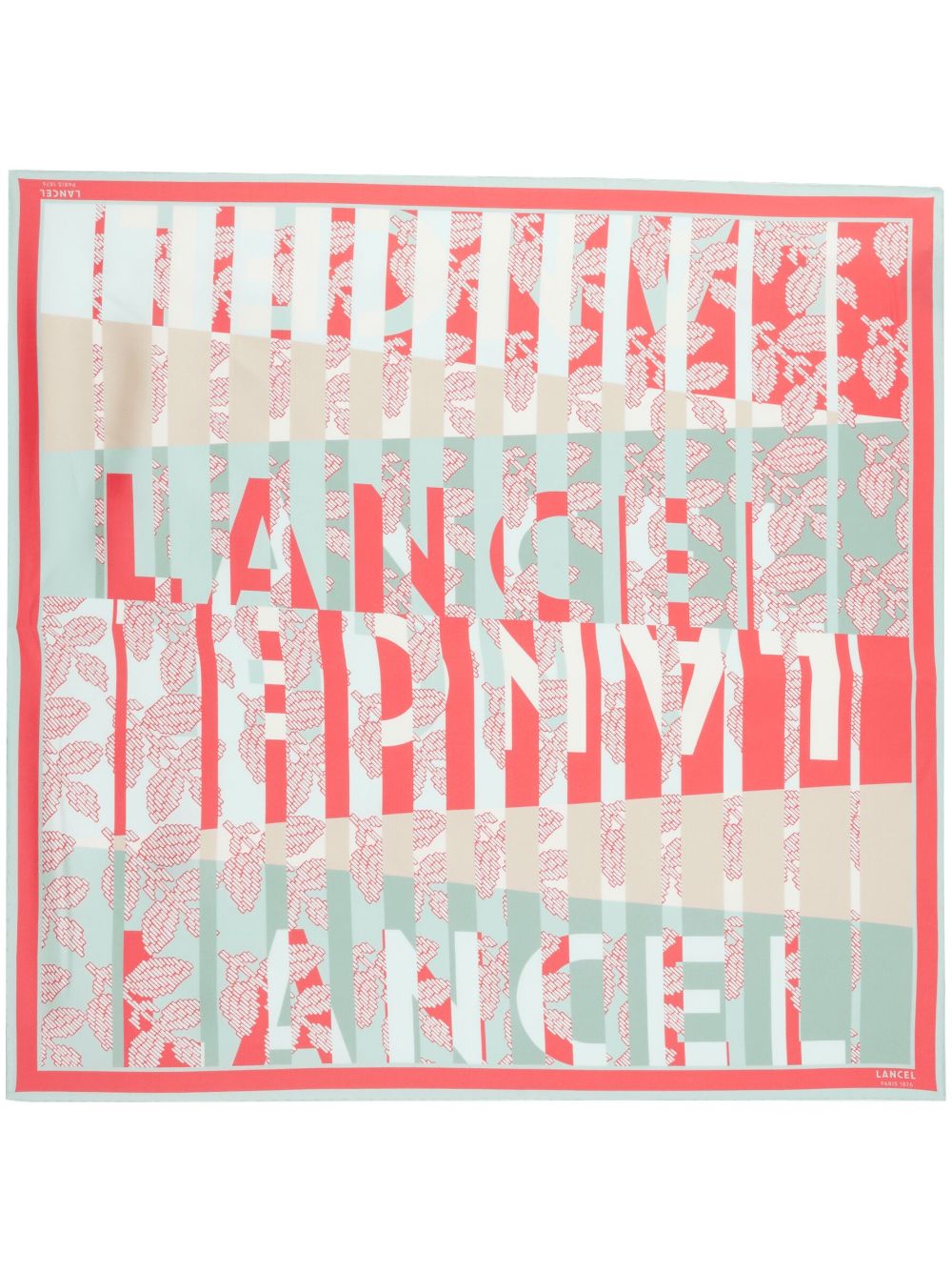 Lancel Horizon zijden sjaal met logoprint Rood