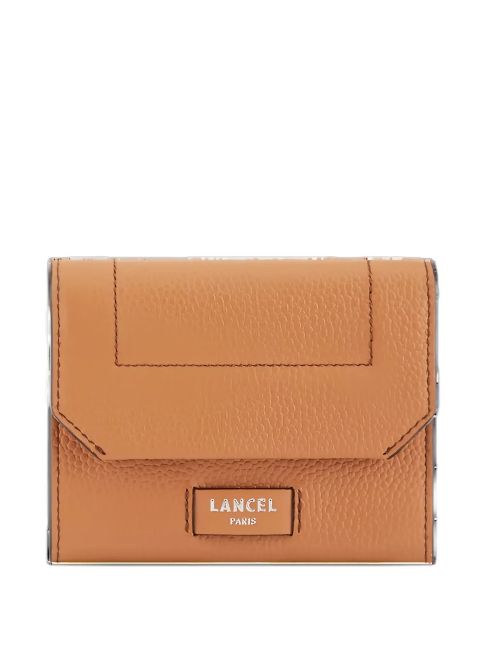 Lancel Minon Flap Compact Wallet In Brown