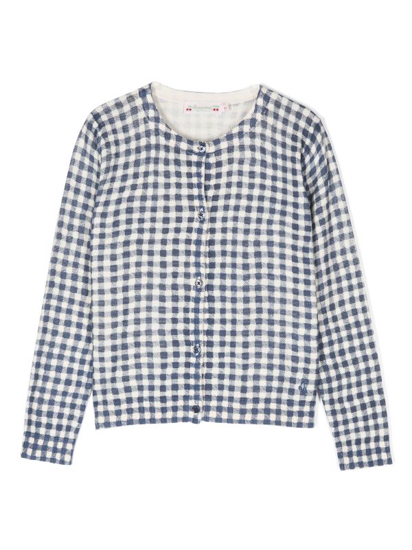 00s MACKDADDY Gingham check cardigan マックダディー 高く 売る