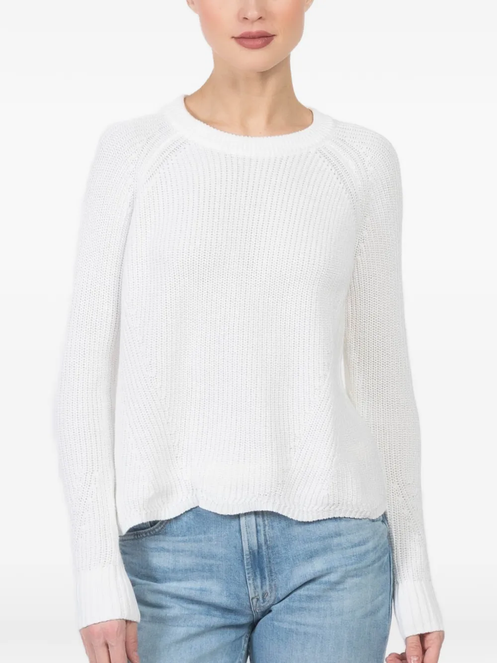 Autumn Cashmere knitted crew-neck sweater - Bianco