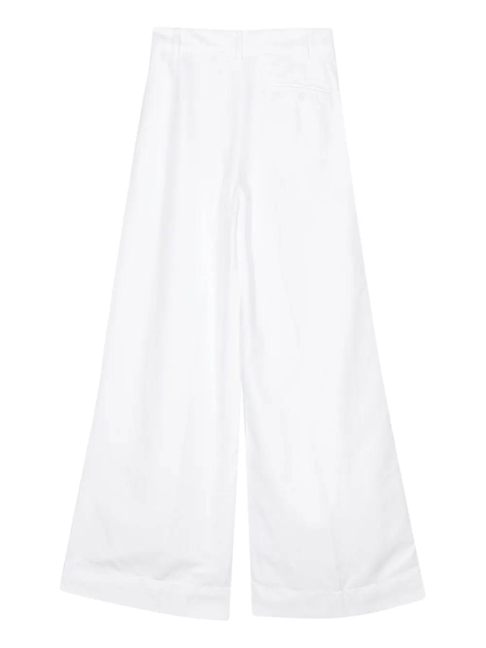 Shop Aspesi High-waist Palazzo Pants In White