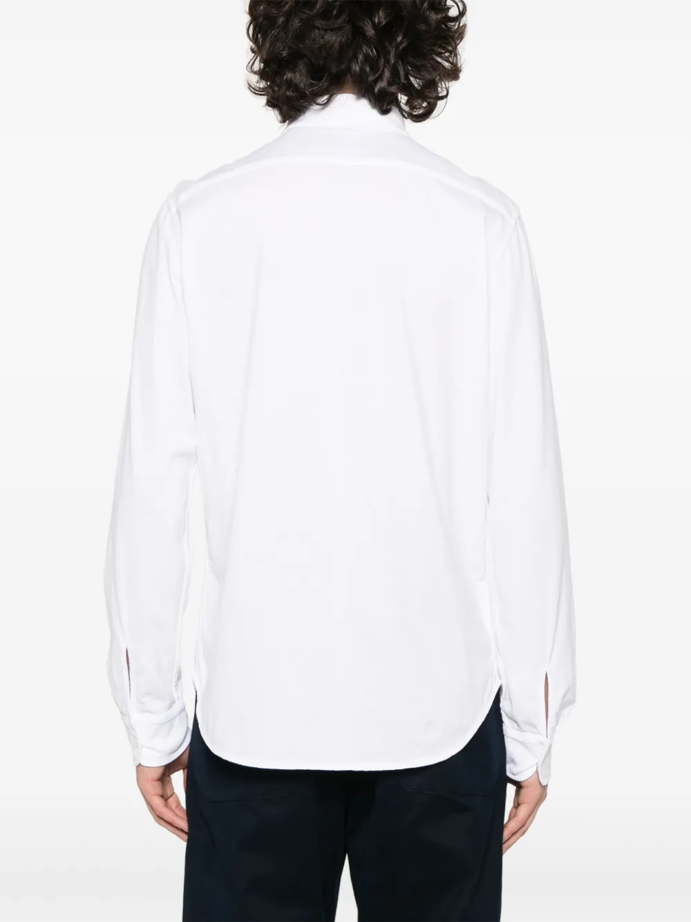 Shop Aspesi Jersey Cotton Shirt In White