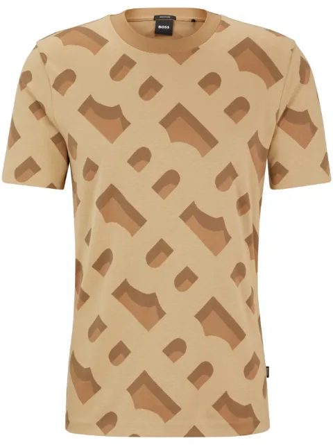 BOSS T-Shirt aus Monogramm-Jacquard