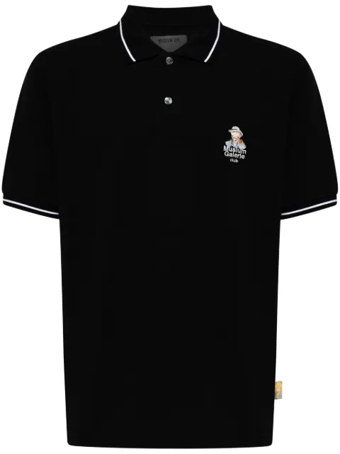 Musium Div. logo-embroidered cotton polo shirt