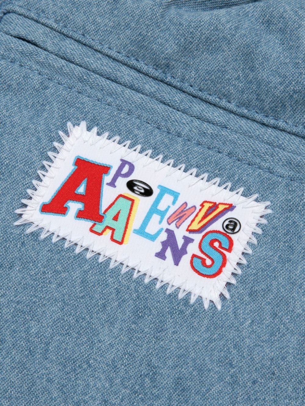 Shop Aape By A Bathing Ape Colour-block Track Shorts In Blue