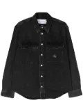 Calvin Klein Jeans logo-patch denim shirt - Black