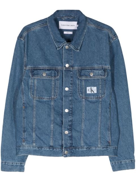 Calvin Klein Jeans logo-patch denim jacket