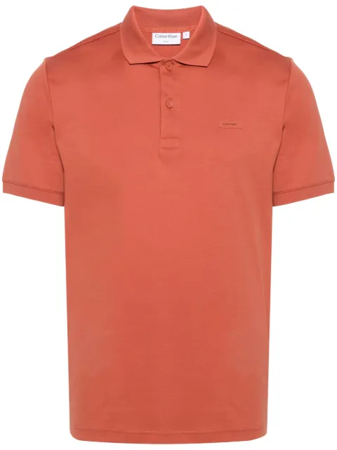Calvin Klein logo-patch cotton polo shirt
