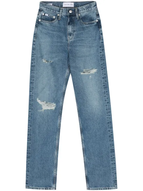 Calvin Klein Jeans high-rise straight cotton jeans