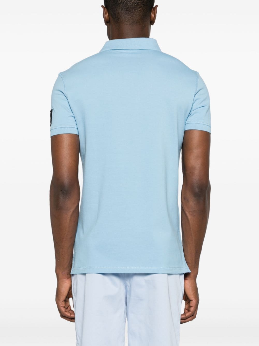 Shop Calvin Klein Jeans Est.1978 Logo-patch Piqué Polo Shirt In Blue