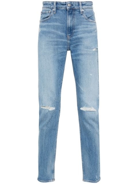 Calvin Klein Jeans distressed tapered-leg jeans