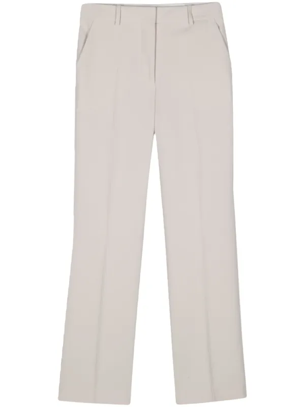 Calvin Klein Slim-fit Cotton Trousers in Neutrals