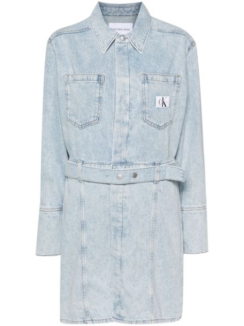 Calvin Klein Jeans robe courte ceinturée en jean