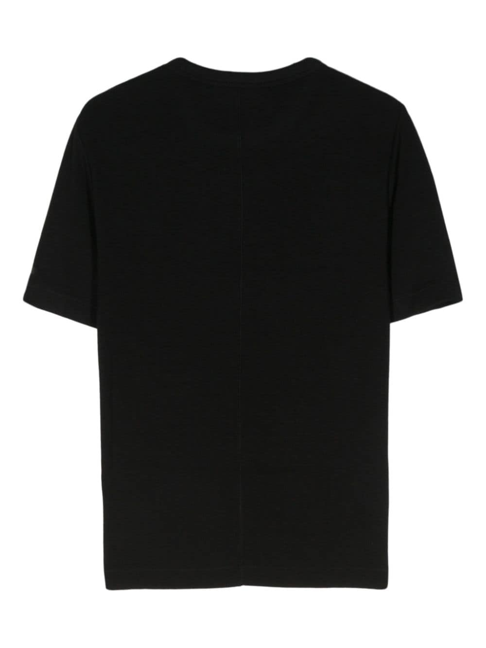 Shop Calvin Klein Logo-patch Fine-ribbed T-shirt In Black