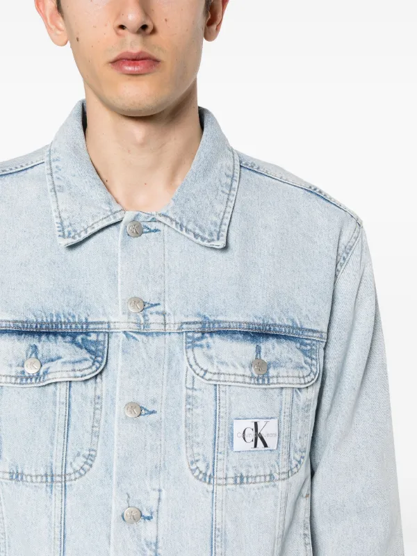 Calvin Klein Jeans Trucker Denim Jacket Blue FARFETCH ZA