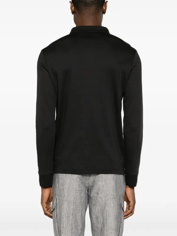 Calvin Klein logo-patch Cotton Polo Shirt Black FARFETCH PH