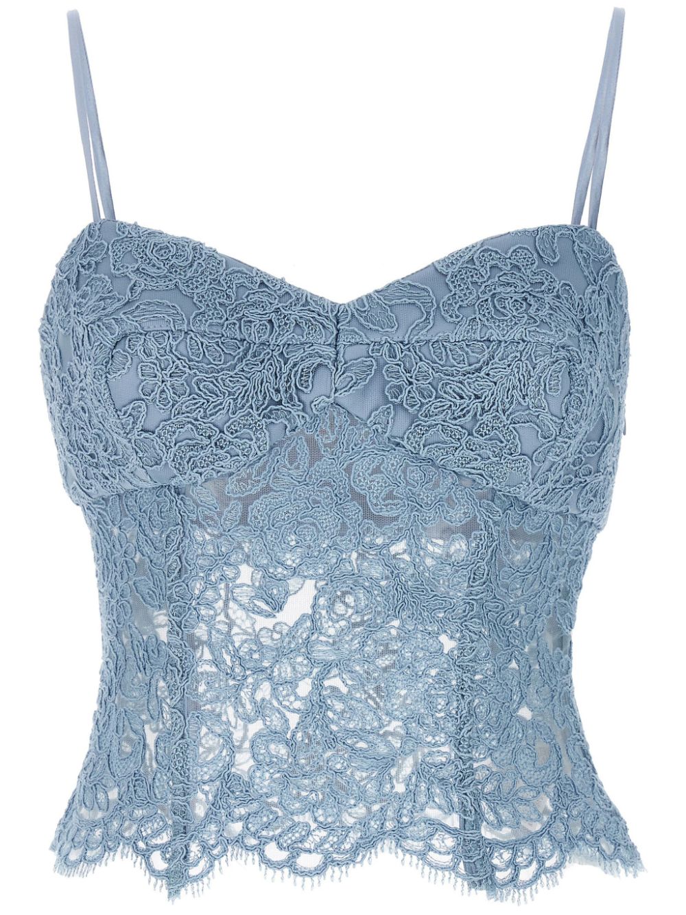 Ermanno Scervino lace bustier top - Blue