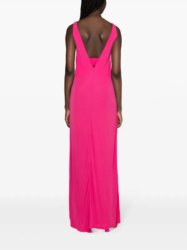 PINKO Cabreo V-neck Maxi Dress | Pink | FARFETCH