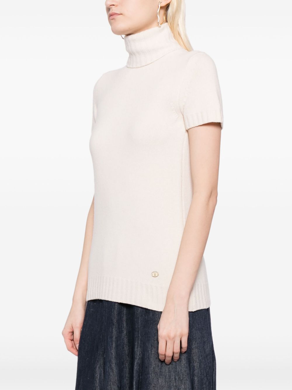 CHANEL 2007 roll-neck knitted top Women