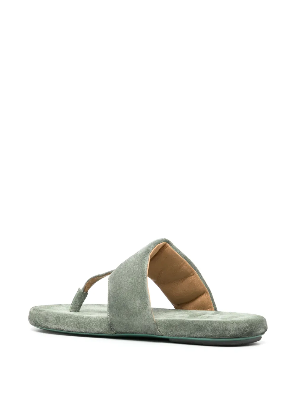 Shop Marsèll Spanciata Infradito Leather Sandals In Green