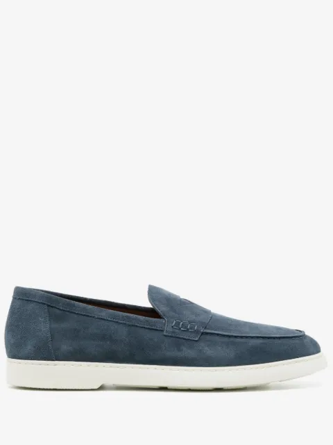 Doucal's mocassins en daim à entaille penny
