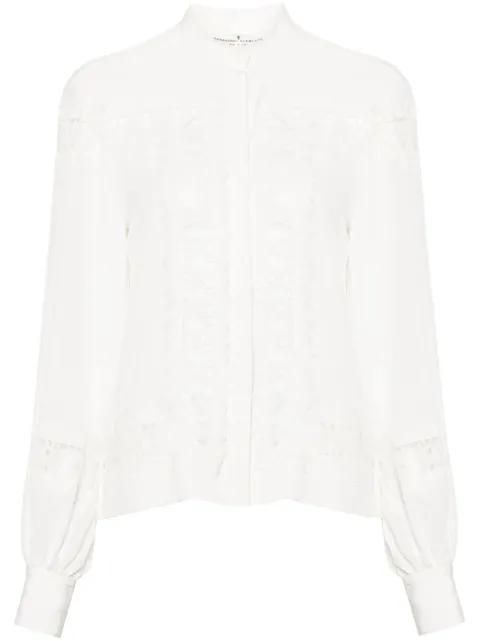 Ermanno Scervino floral-lace silk shirt