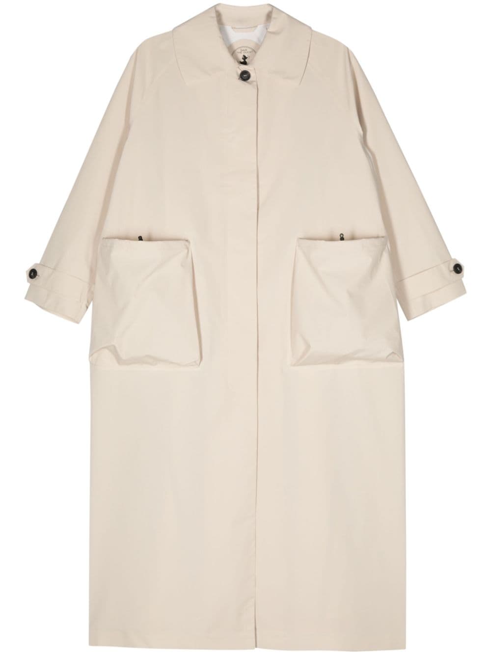 Save The Duck Yani Logo-patch Raincoat In Neutral