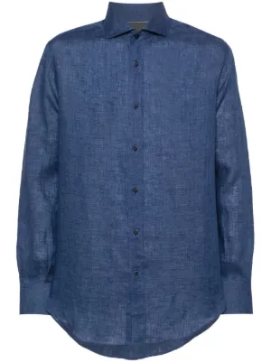 Brunello Cucinelli ストライプ シャツ | ブルー | FARFETCH JP