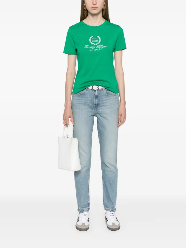 tommy hilfiger slim cigarette high waist Tommy Hilfiger high-rise Slim Cigarette Jeans | Blue