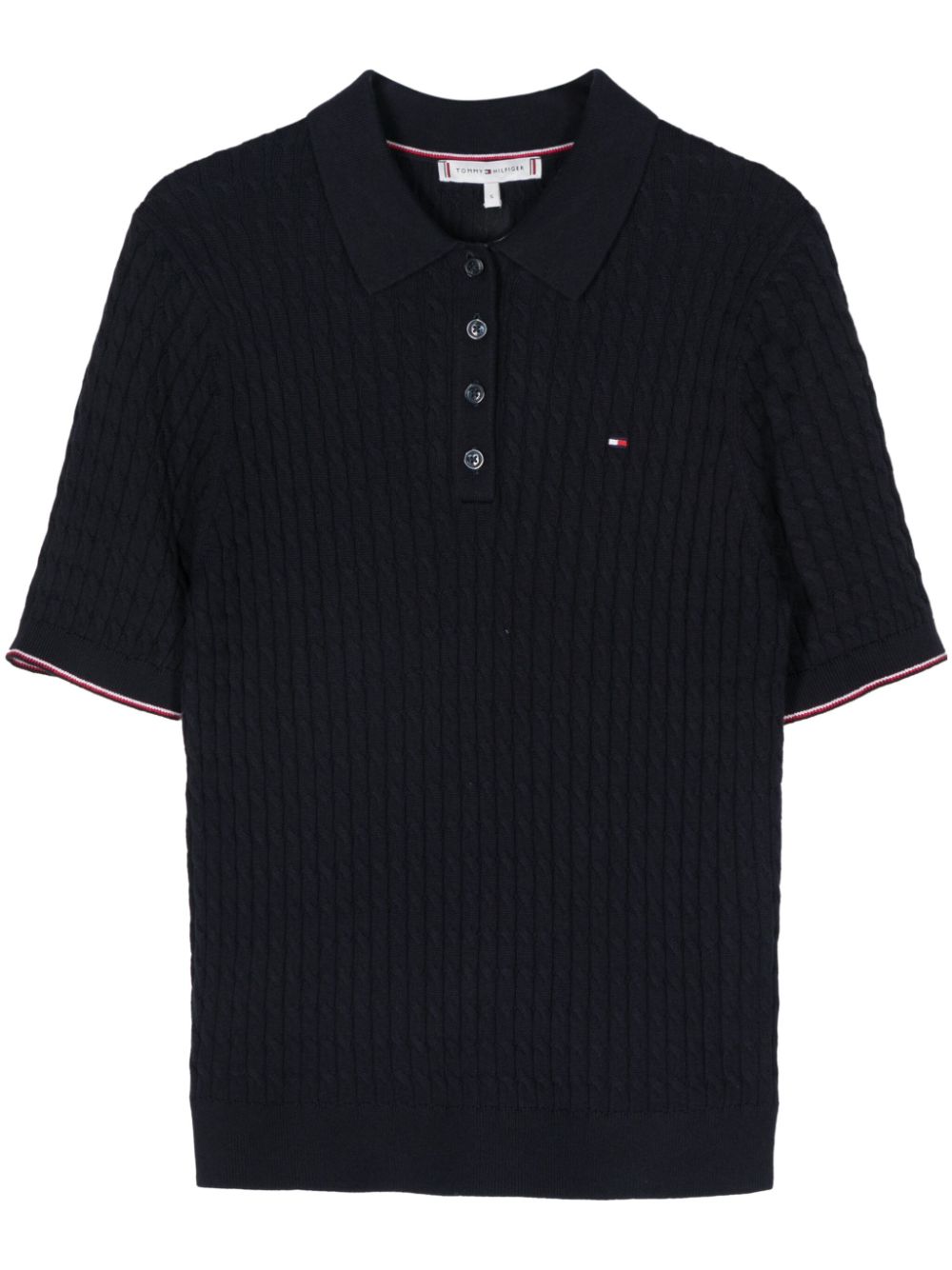 Tommy Hilfiger logo-embroidered knitted top - Blue