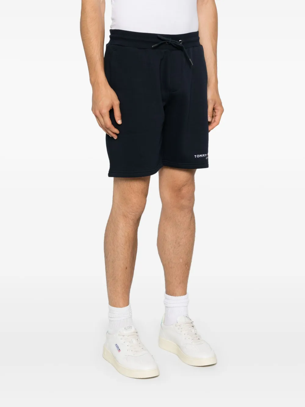 Tommy Hilfiger Trainingsshorts met geborduurd logo Blauw