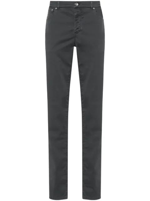 Brunello Cucinelli logo-embroidered straight-leg trousers
