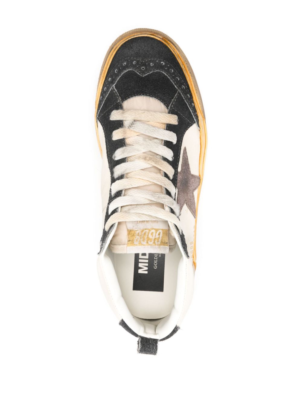 Shop Golden Goose Mid Star Mid-top Sneakers In White