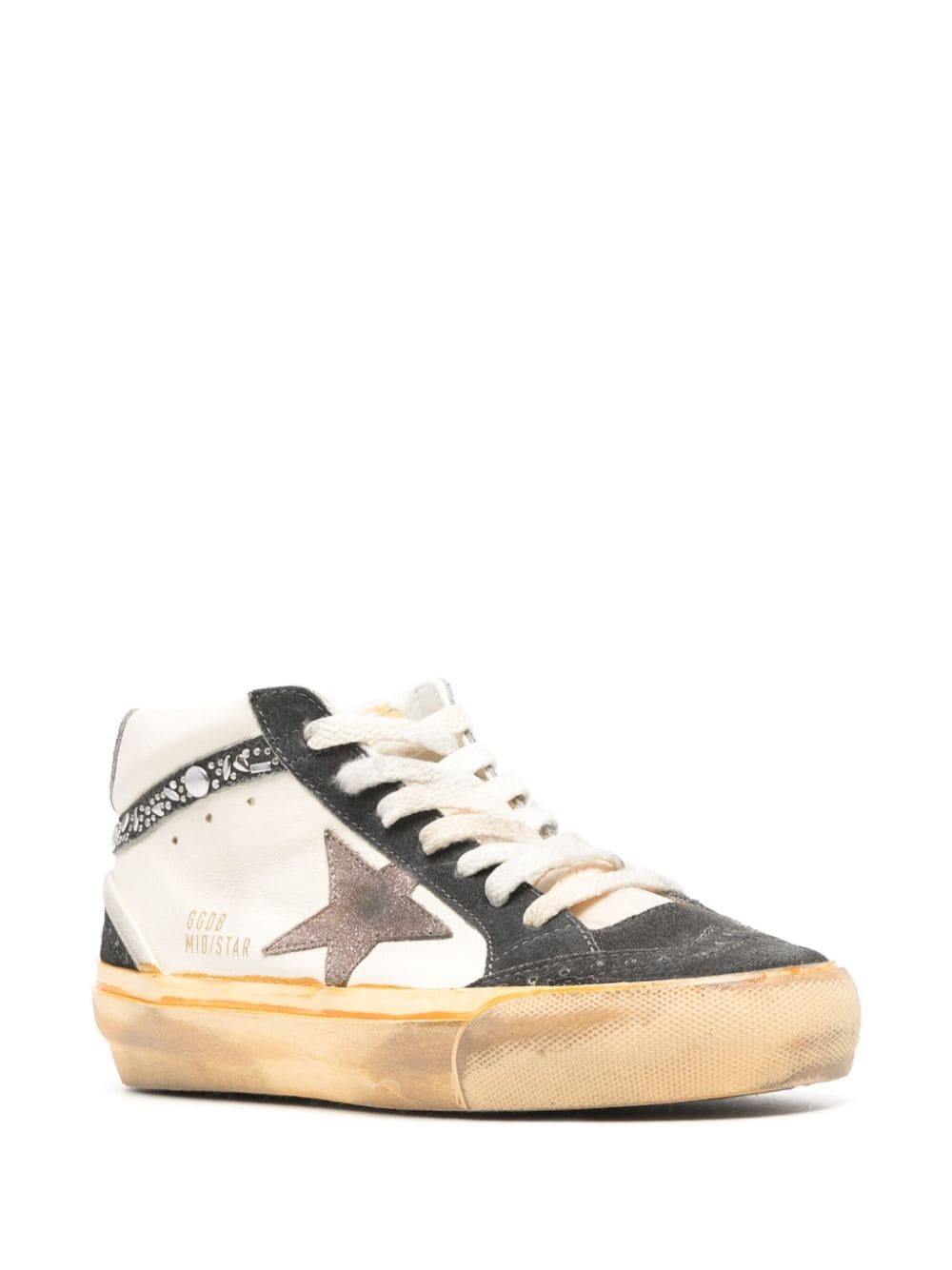 Shop Golden Goose Mid Star Mid-top Sneakers In White