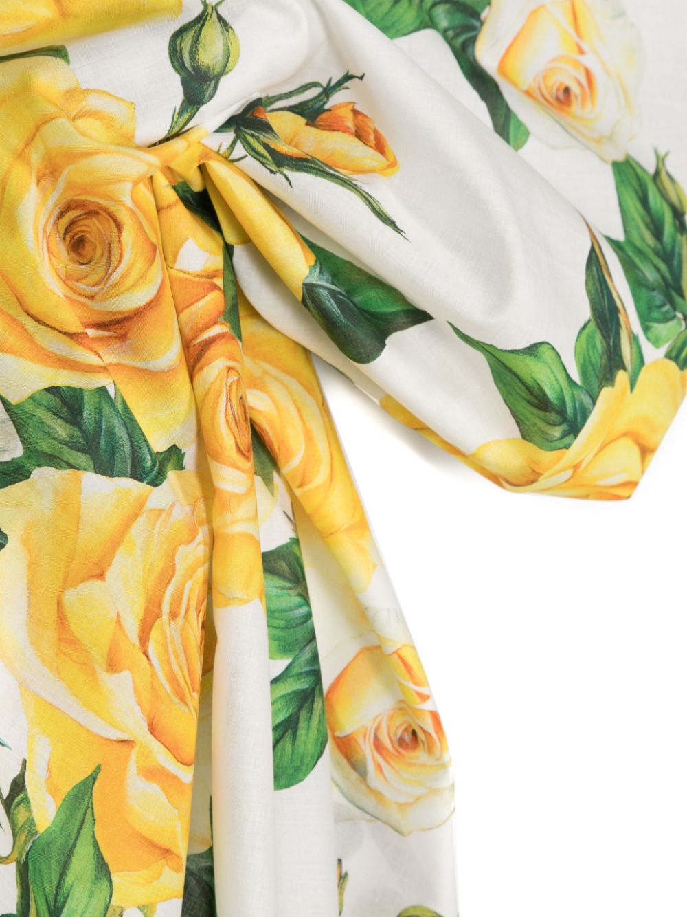 Dolce & Gabbana floral-print cotton scarf - Wit