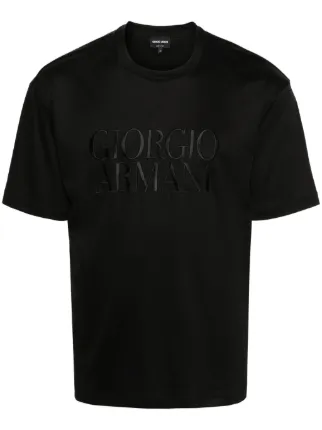Giorgio Armani ロゴ Tシャツ | ブラック | FARFETCH JP