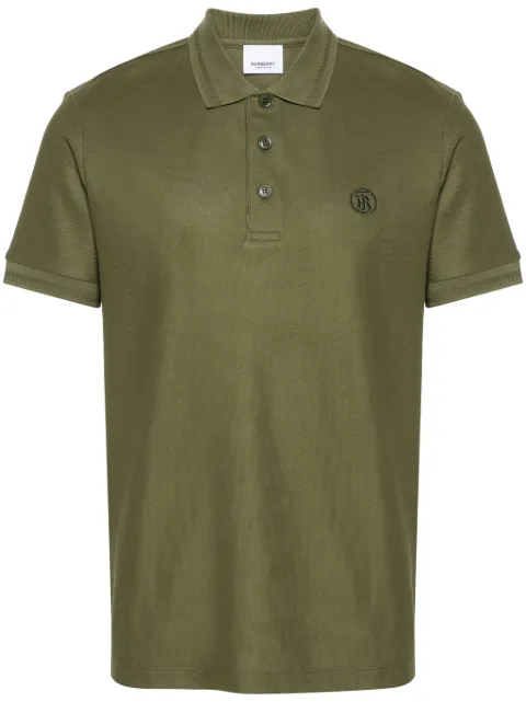 Burberry logo-embroidered cotton polo shirt Men