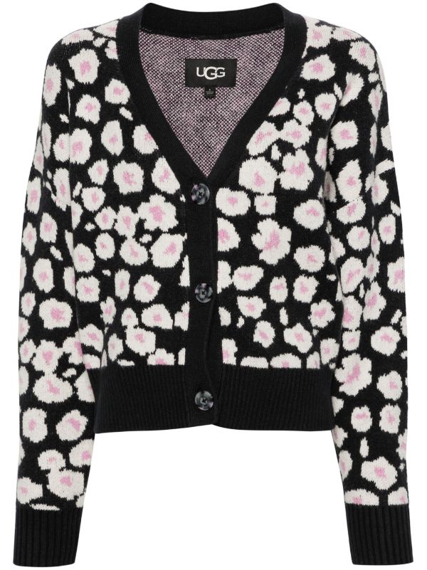 UGG W Shaina floral-intarsia Cardigan - Farfetch