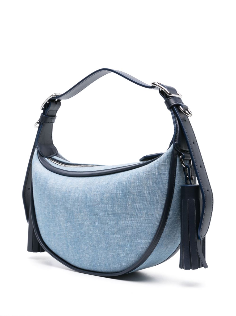 Shop Kenzo 18 Denim Shoulder Bag In Blue