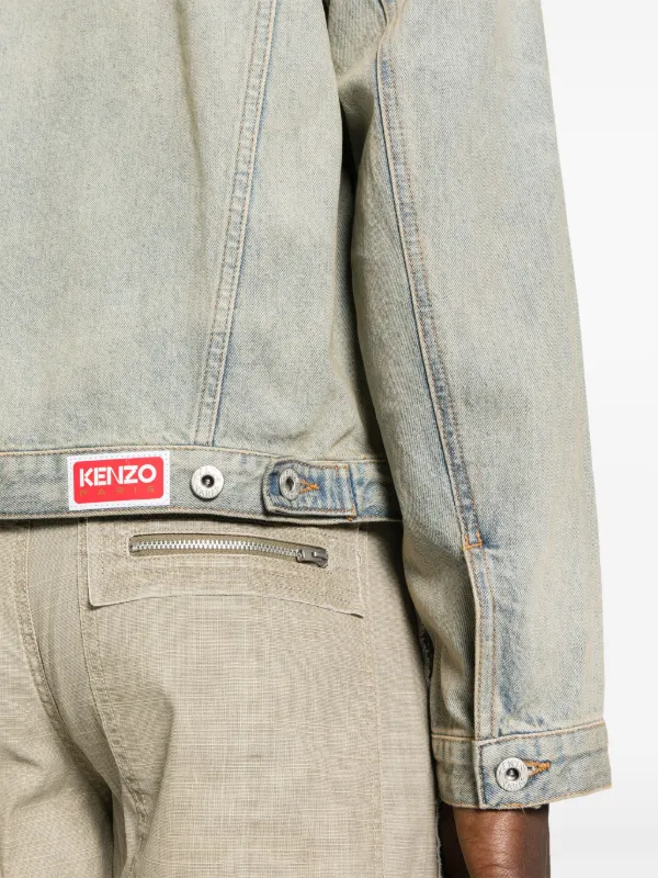 Kenzo Drawn Varsity デニムジャケット | ブルー | FARFETCH JP