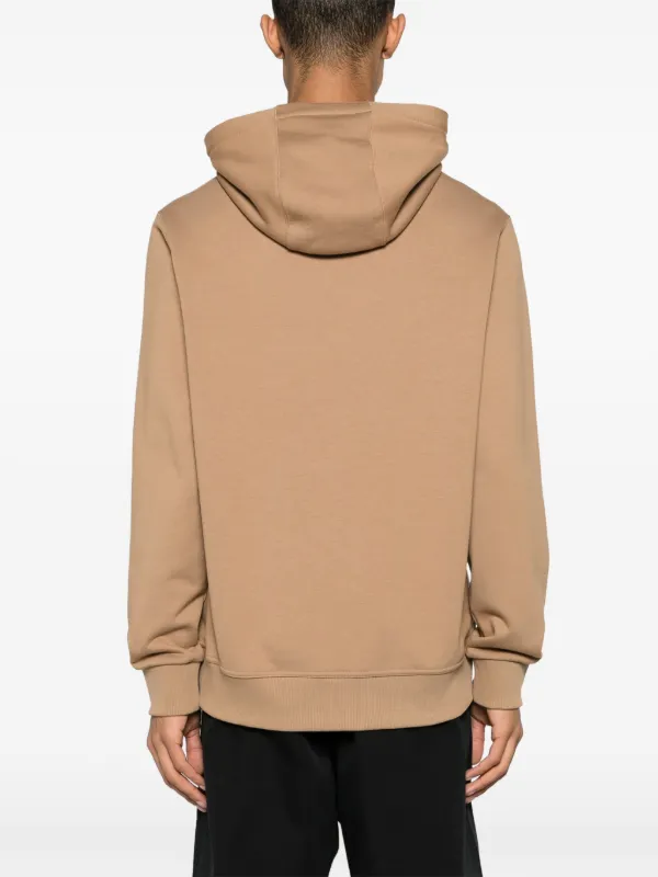 Burberry logo-embossed Cotton Hoodie | Brown | FARFETCH NO