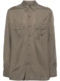 TOM FORD fluid twill shirt - Green