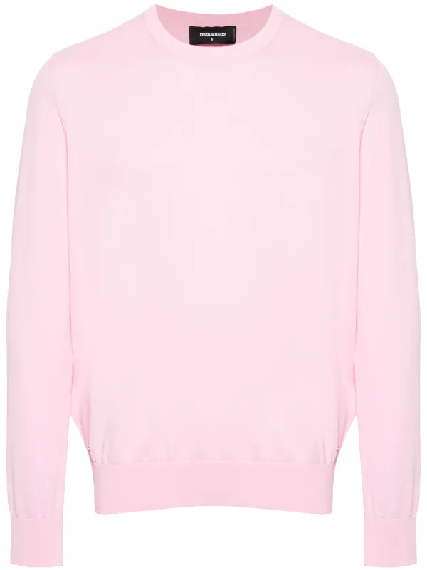 DSQUARED2 Knitted Cotton Jumper Pink FARFETCH BN