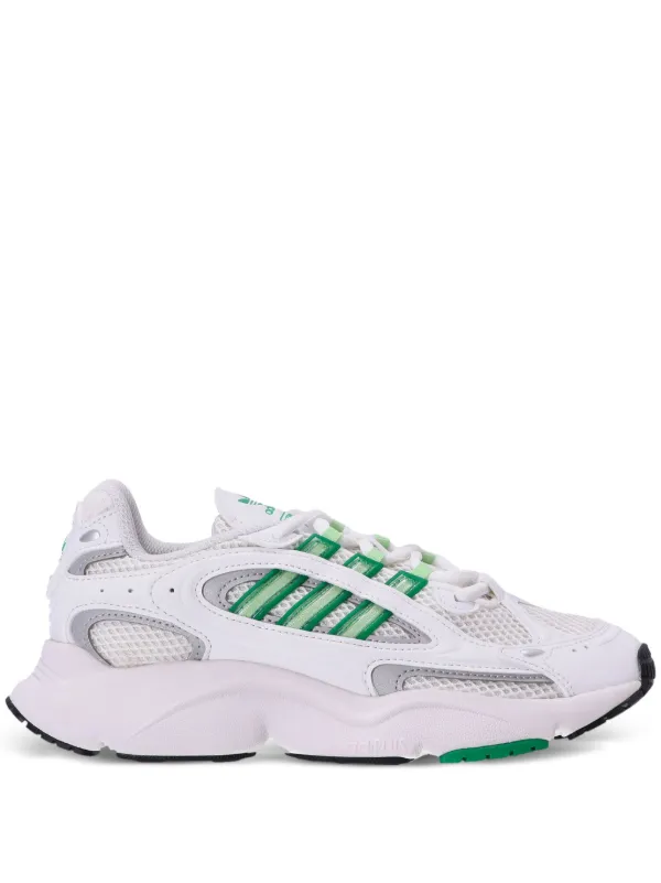 ★adidas★ Ozmillen Silver Green Adidas Ozmillen 3-Stripe Logo Sneakers | White | FARFETCH