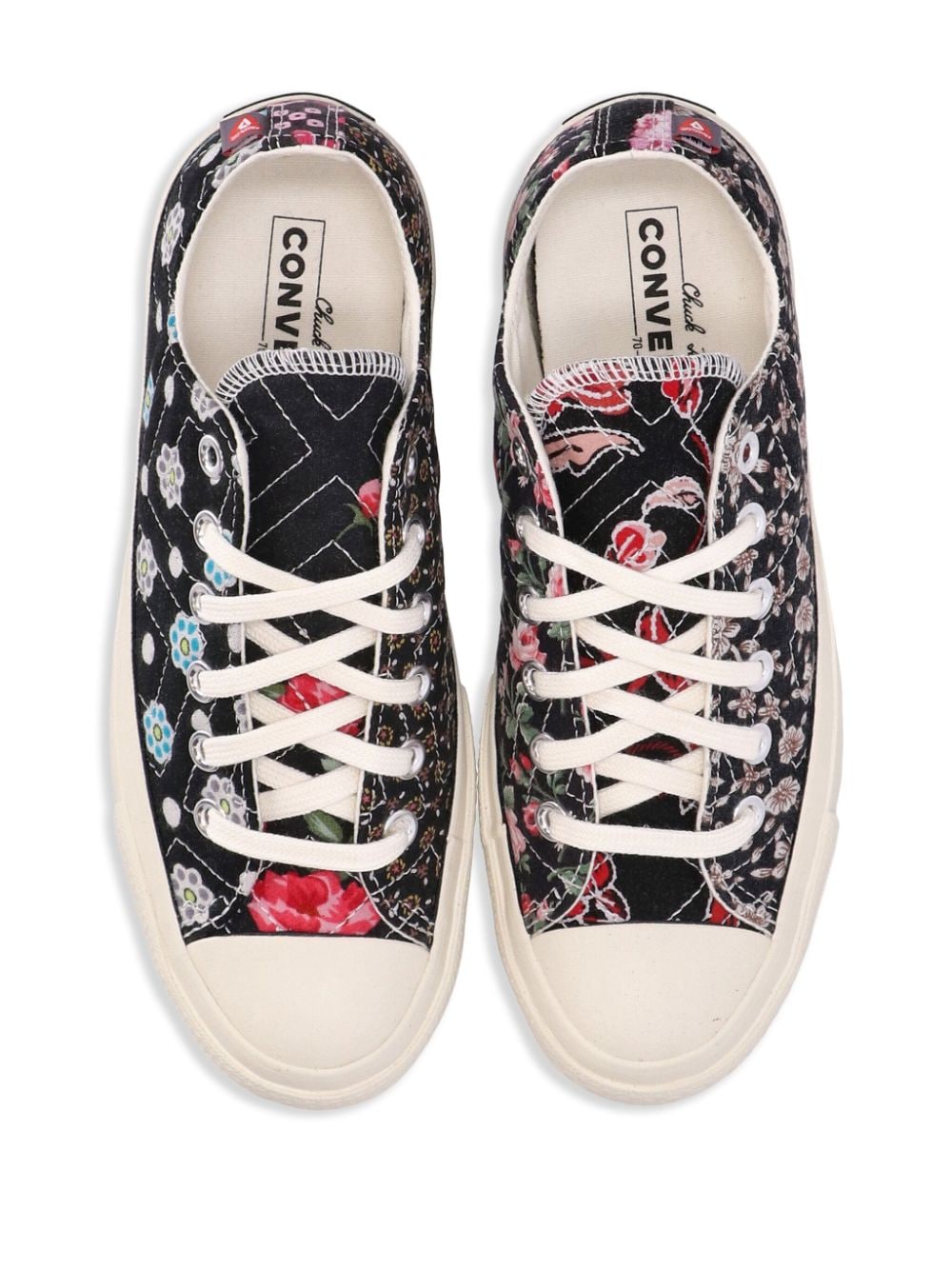 Shop Converse Chuck 70 Quilted Floral-print Sneakers In Black