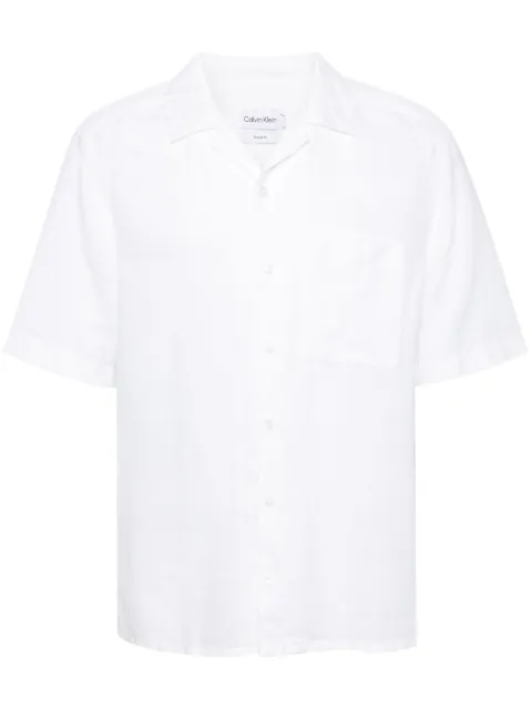 Calvin Klein monogram-embroidered short-sleeves shirt