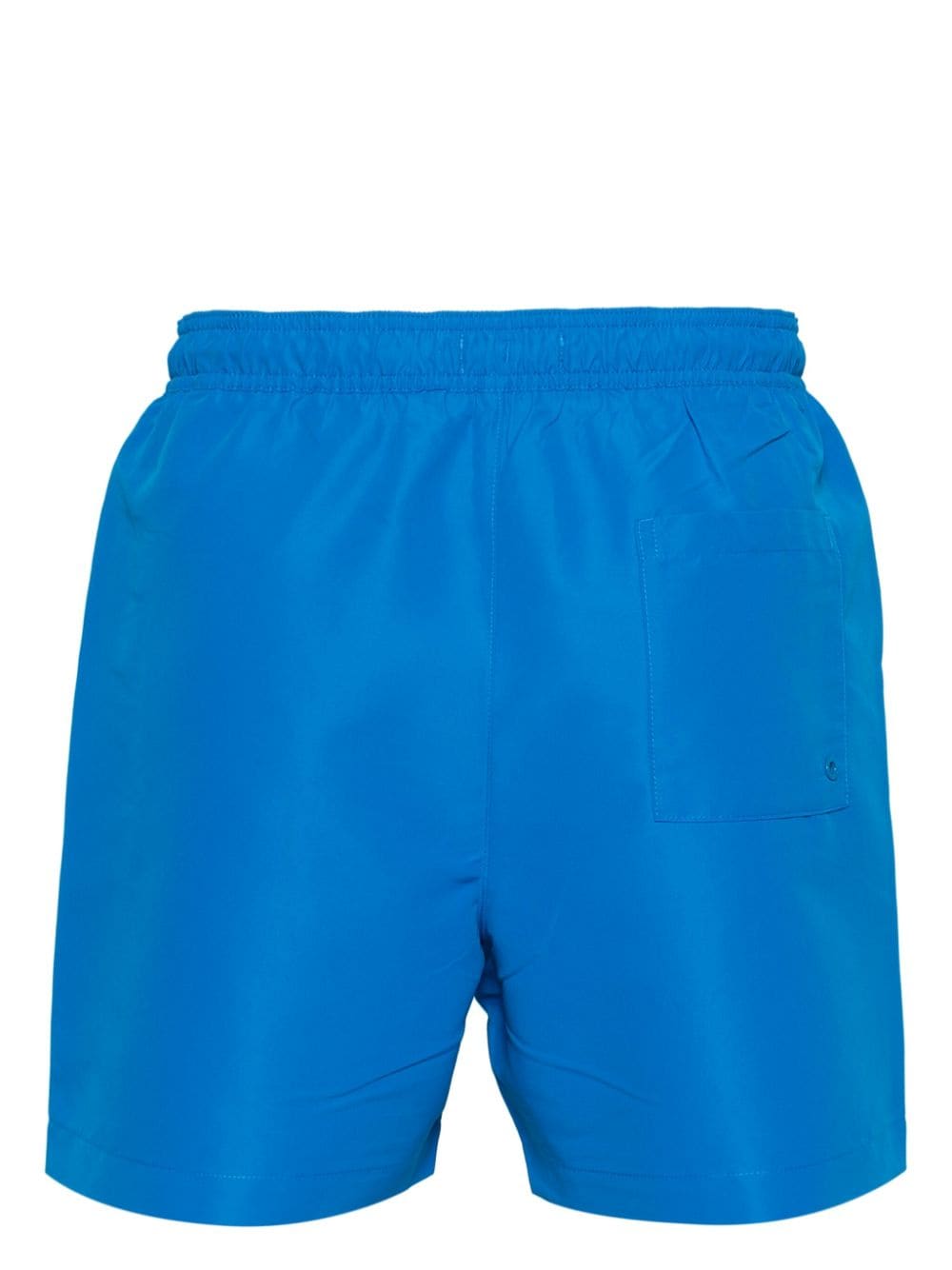 Shop Calvin Klein Logo-print Swim Shorts In Blue