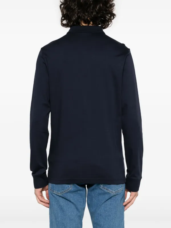 Calvin Klein logo-patch Cotton Polo Shirt Blue FARFETCH PH